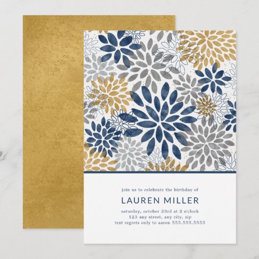 Dahlia Blooms verjaardagsfeest (Voorkant / Achterkant)