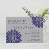 Dahlia Blue Flower Kaart (Staand voorkant)