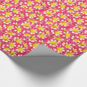 Dahlia bouquet - koraal en wit met geel cadeaupapier (Hoek)