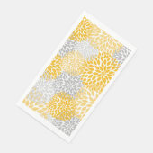 Dahlia Bouquet - mosterdgeel grijs Servet (Hoek)