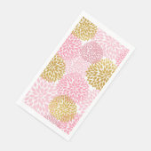 Dahlia Bouquet - roze goudpapier gastdoeken Servet (Hoek)