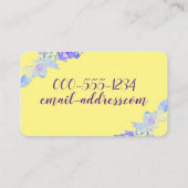 Dahlia Bouquet Waterverf Visitekaartje (Achterkant)