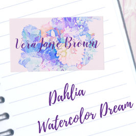 Dahlia Bouquet Waterverf Visitekaartje