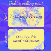 Dahlia Bouquet Waterverf Visitekaartje