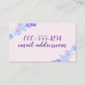 Dahlia Bouquet Waterverf Visitekaartje (Achterkant)