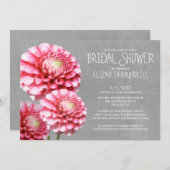 Dahlia Bridal Shower-uitnodigingen Kaart (Voorkant / Achterkant)