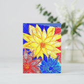 Dahlia briefkaart (Staand voorkant)