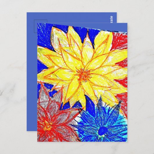 Dahlia  briefkaart (Voorkant / Achterkant)