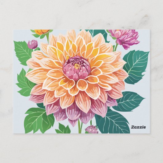  Dahlia Briefkaart (Achterkant)