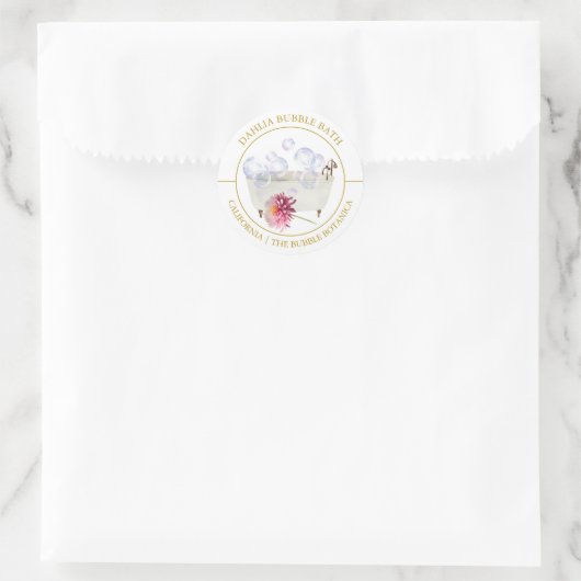Dahlia Bubble Bath label (Tas)