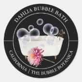 Dahlia Bubble Bath label (Voorkant)