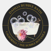 Dahlia Bubble Bath label (Voorkant)