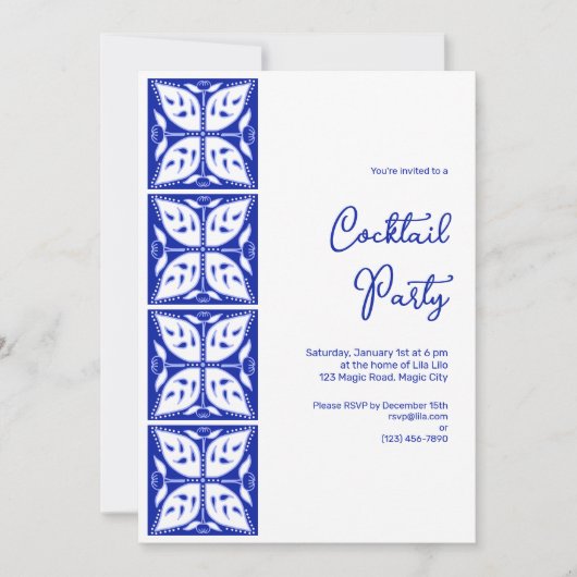 Dahlia Buds gepersonaliseerde feestuitnodiging Kaart (Voorkant)