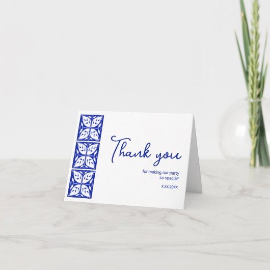 Dahlia Buds Gepersonaliseerde Partij Dank u Kaart (Voorkant)