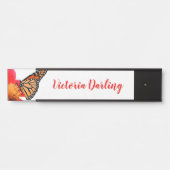 Dahlia Butterfly Desk Hanging door Wall Name Bord Deurbordje (Voorkant)