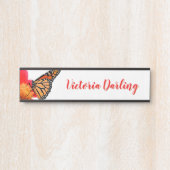 Dahlia Butterfly Desk Hanging door Wall Name Bord Deurbordje (Voorkant)
