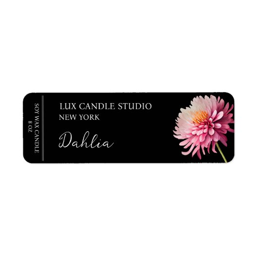 Dahlia Candle Label (Voorkant)