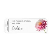 Dahlia Candle Label (Voorkant)