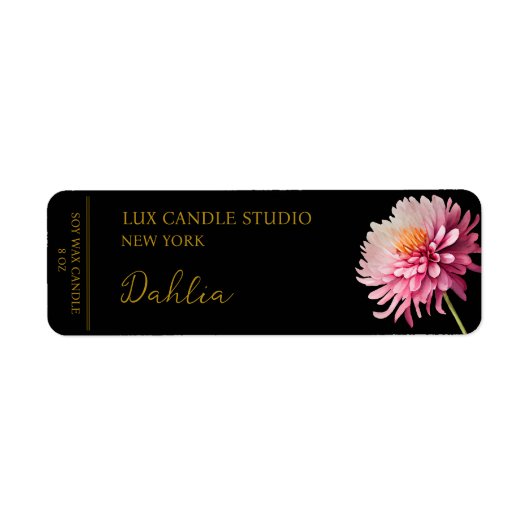 Dahlia Candle Label (Voorkant)