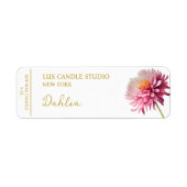 Dahlia Candle Label (Voorkant)
