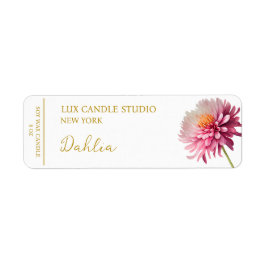 Dahlia Candle Label