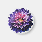 Dahlia Ceramic Ball kerst Ornament Magneet (Voorkant)