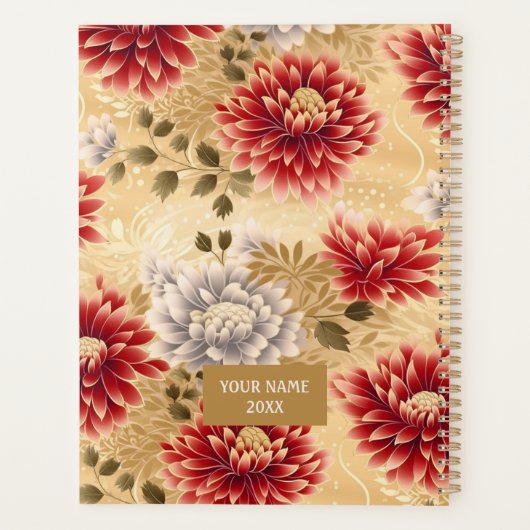 Dahlia Chiyogami Planner (Achterkant)