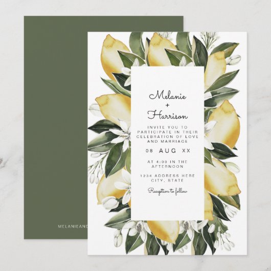 Dahlia - Citrus Citrus Tropical Fruit Garden Kaart (Voorkant / Achterkant)