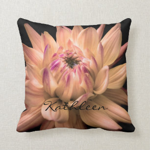 Dahlia Corona Flower Custom Name Kussen