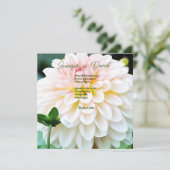 Dahlia Custom bruiloft uitnodiging (Staand voorkant)