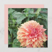 Dahlia Custom Wedding Invitation Kaart (Voorkant / Achterkant)