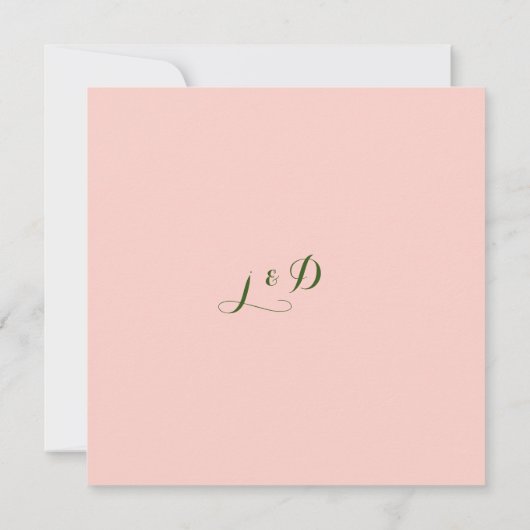 Dahlia Custom Wedding Invitation Kaart (Achterkant)