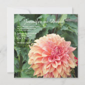 Dahlia Custom Wedding Invitation Kaart (Voorkant)