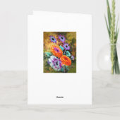 Dahlia daisy flower garden florale schilderij kaart (Achterkant)