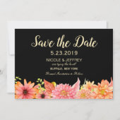 Dahlia Daisy Spring Country Weddenschap Save the D Save The Date (Voorkant)
