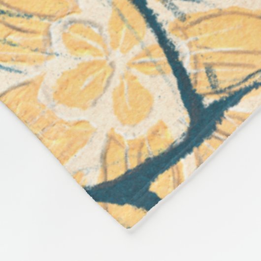 Dahlia Dance I Fleece Deken (Hoek)