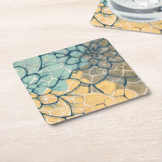 Dahlia Dance I Kartonnen Onderzetters (Schuin)