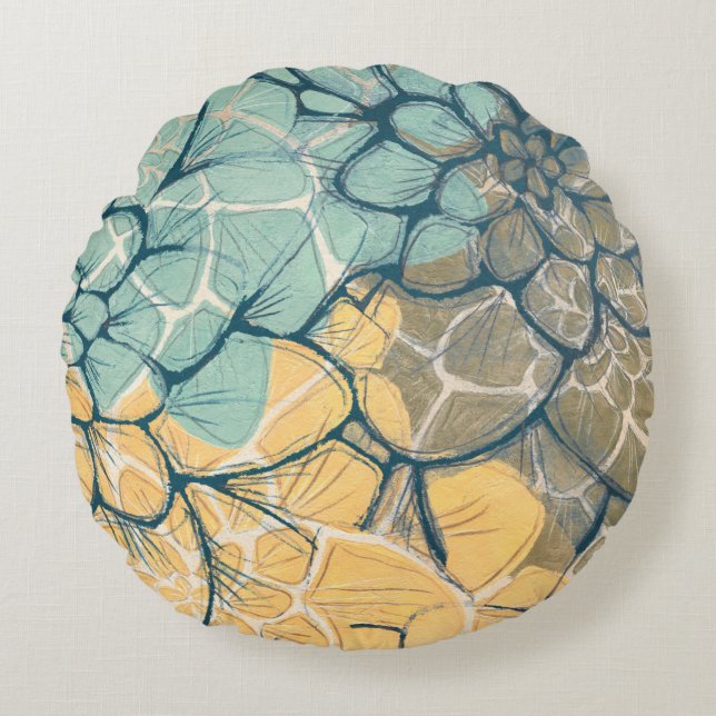 Dahlia Dance I Rond Kussen (Voorkant)