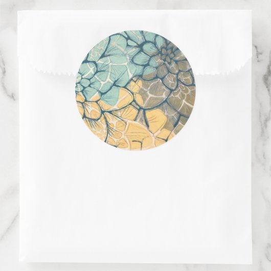 Dahlia Dance I Ronde Sticker (Tas)