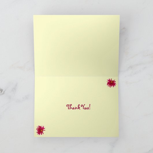 Dahlia Dank je Bedankkaart (Binnen)