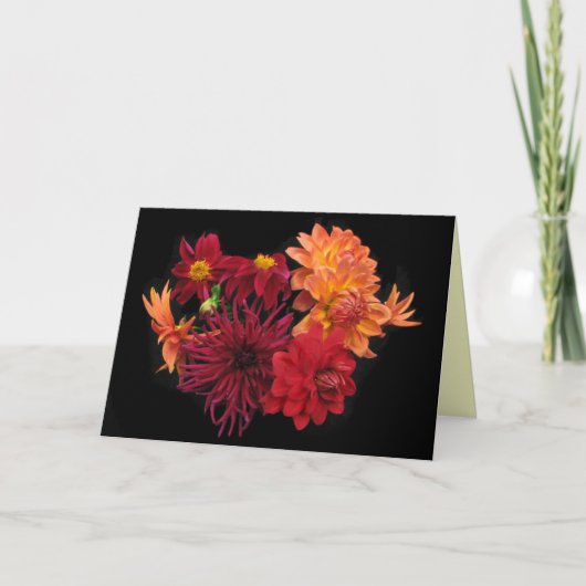 Dahlia Dank je Bedankkaart (Voorkant)