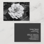 Dahlia 'David Howard' B&W Visitekaartje (Voorkant / Achterkant)