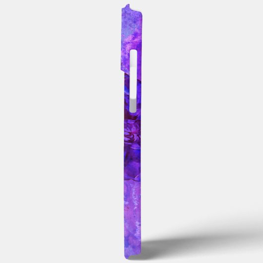 Dahlia Delight in Beauful Blues Phone Case (Achterkant / Links)