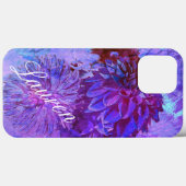 Dahlia Delight in Beauful Blues Phone Case (Achterkant (horizontaal))