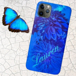 Dahlia Delight in Beauful Blues Phone Case