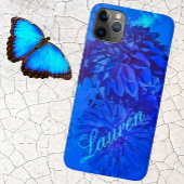 Dahlia Delight in Beauful Blues Phone Case