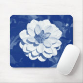 Dahlia - Digitaal cyanotype Muismat (Met muis)
