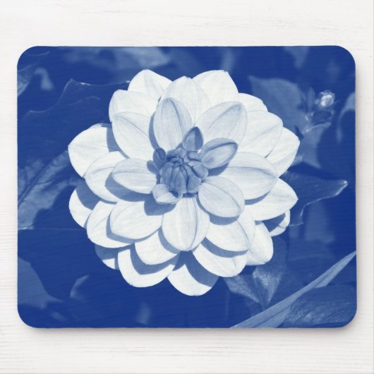 Dahlia - Digitaal cyanotype Muismat (Voorkant)