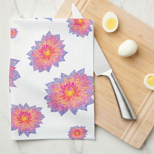 Dahlia Dish Towel Theedoek (Quarter Fold)