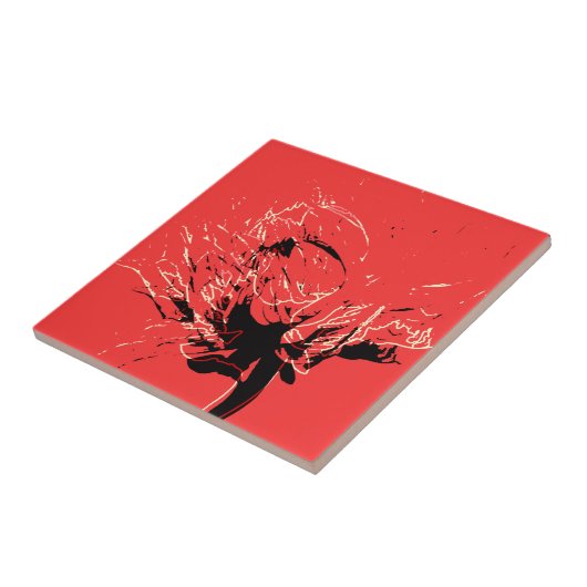 dahlia duo tegeltje (Zijkant)